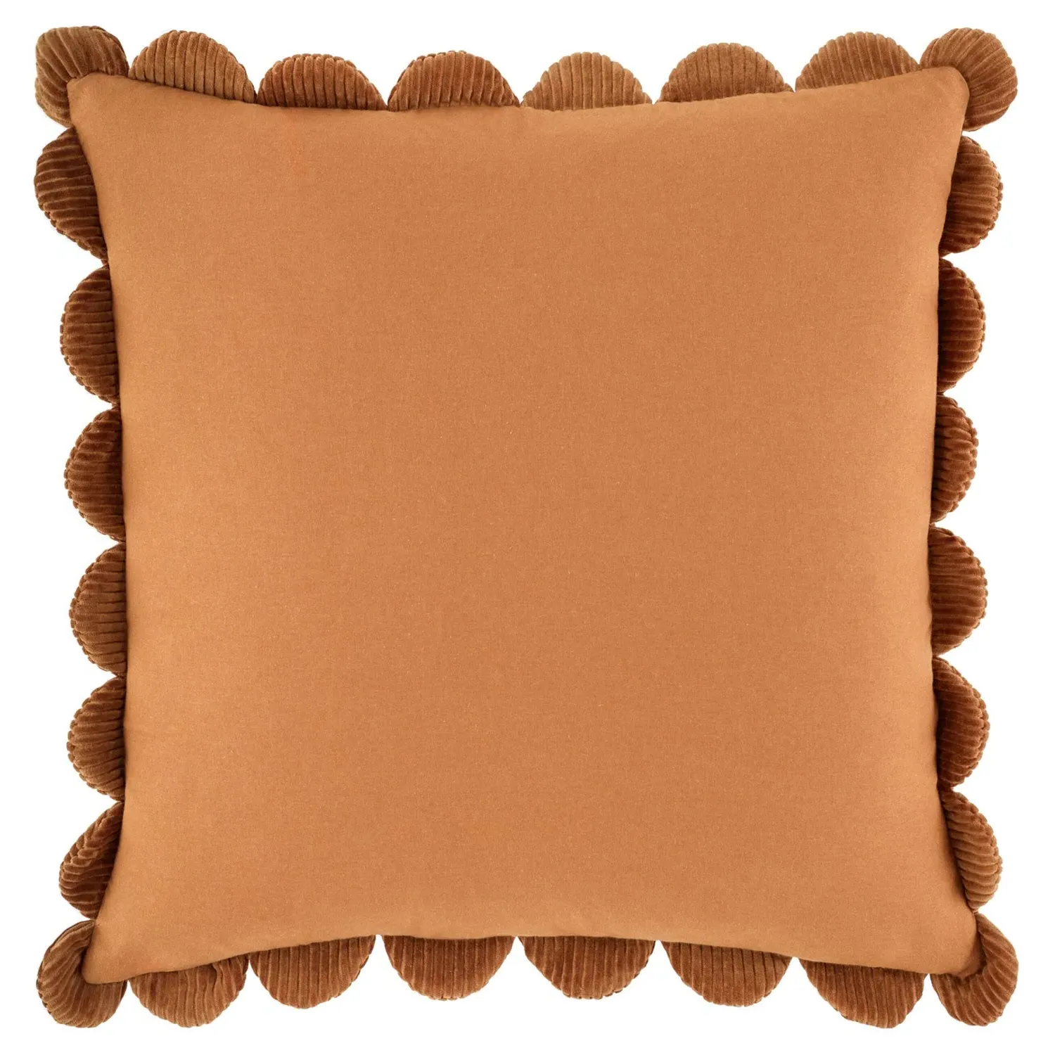 Sullie Scallop Throw Pillow - Brown, Velvet
