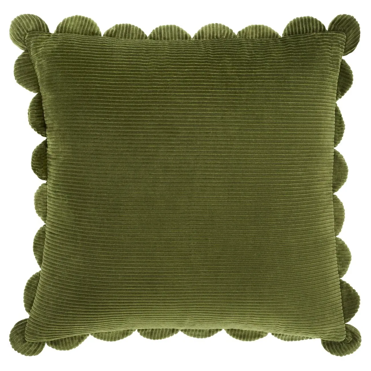 Sullie Scallop Throw Pillow - Green, Velvet