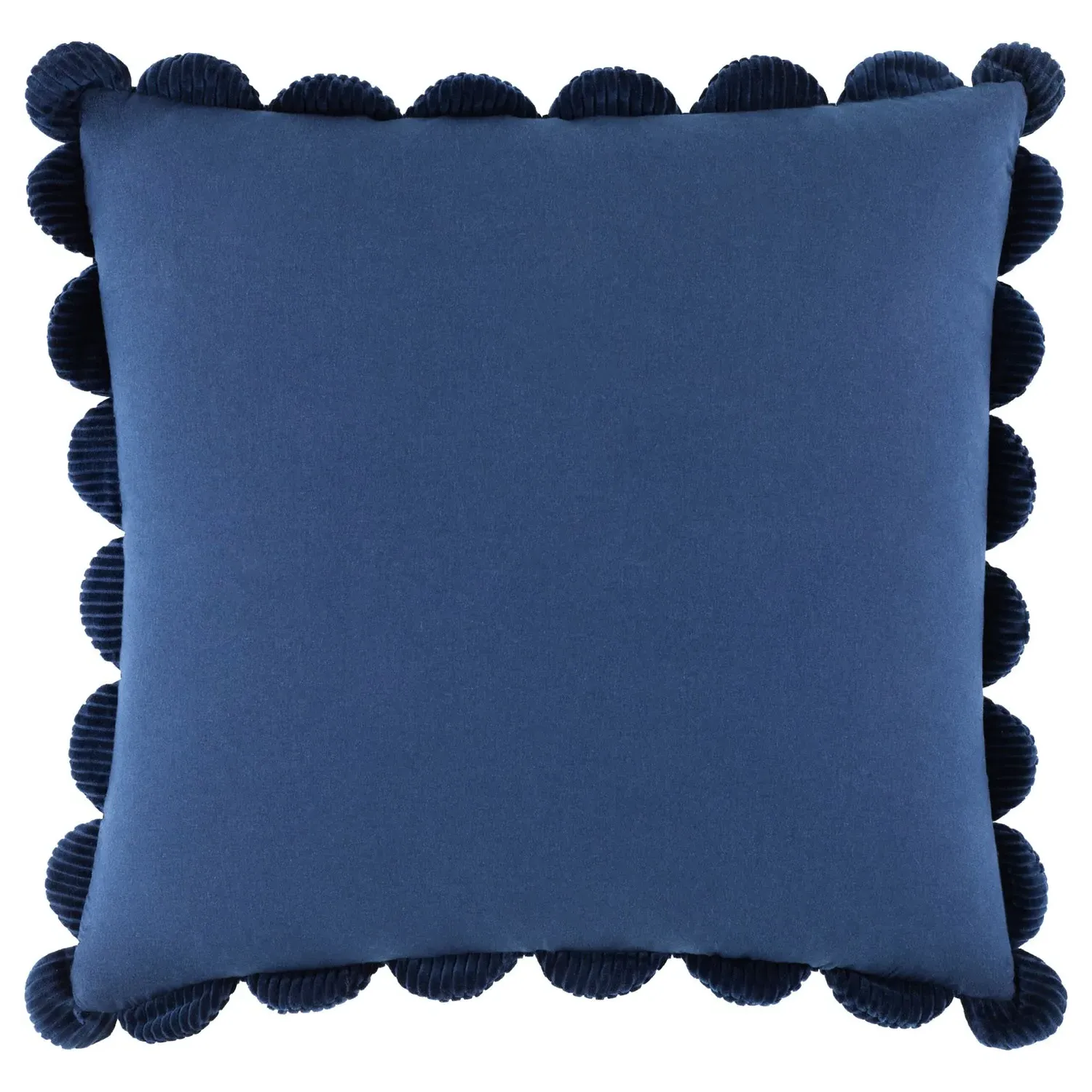 Sullie Scallop Throw Pillow - Navy, Velvet