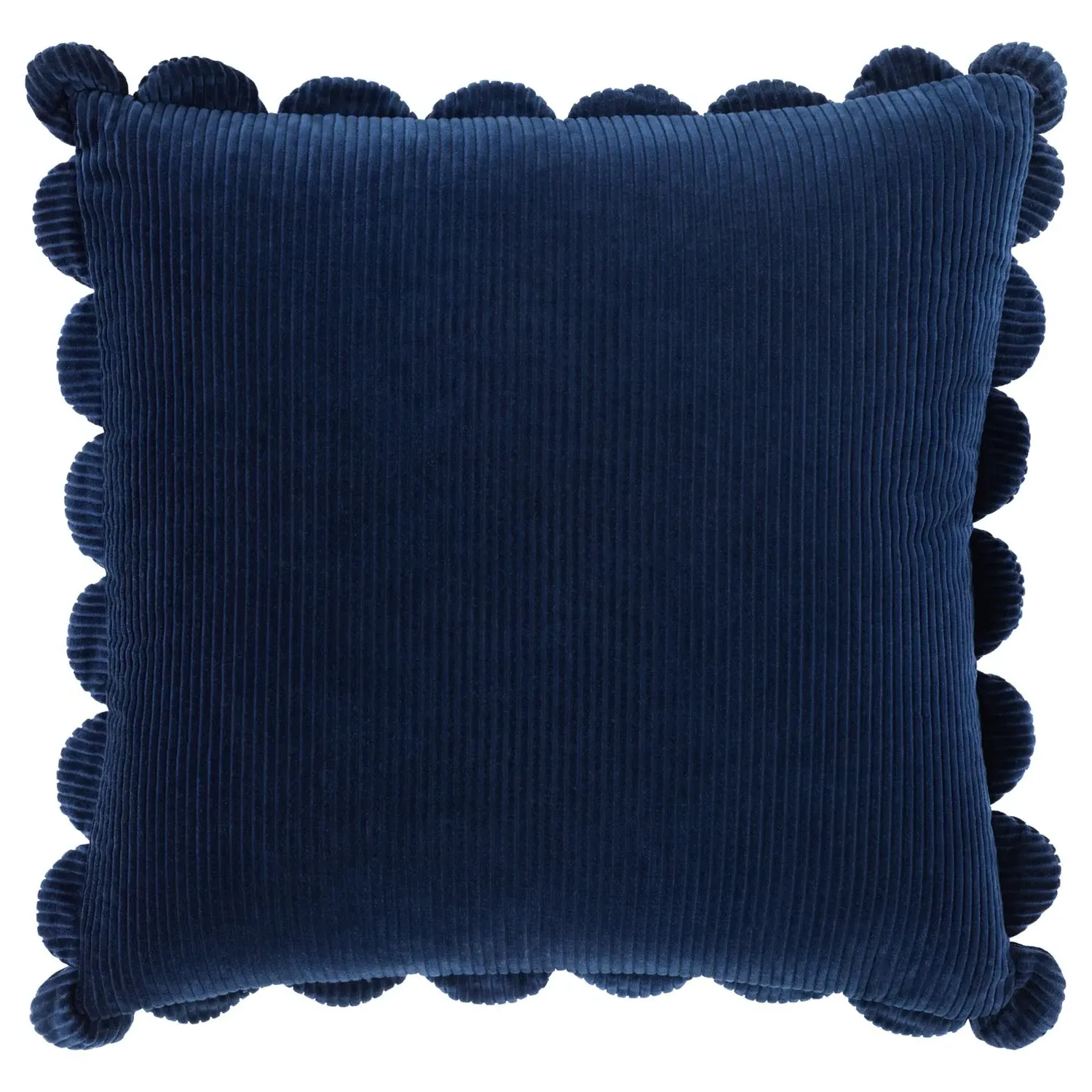 Sullie Scallop Throw Pillow - Navy, Velvet