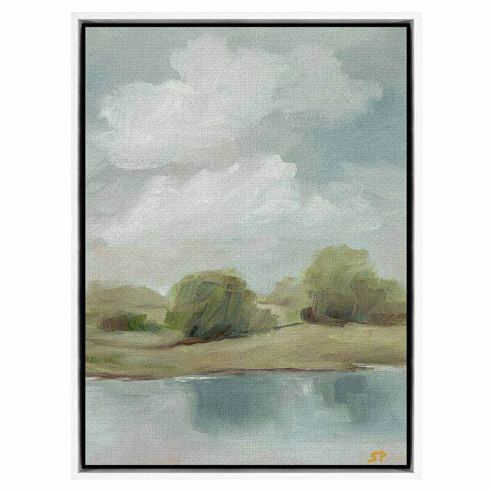 Summer in June Painting - White, Canvas