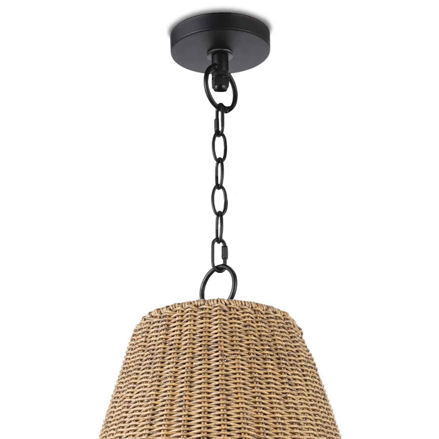 Summer Large Woven Rattan Shade Outdoor Pendant - Brown