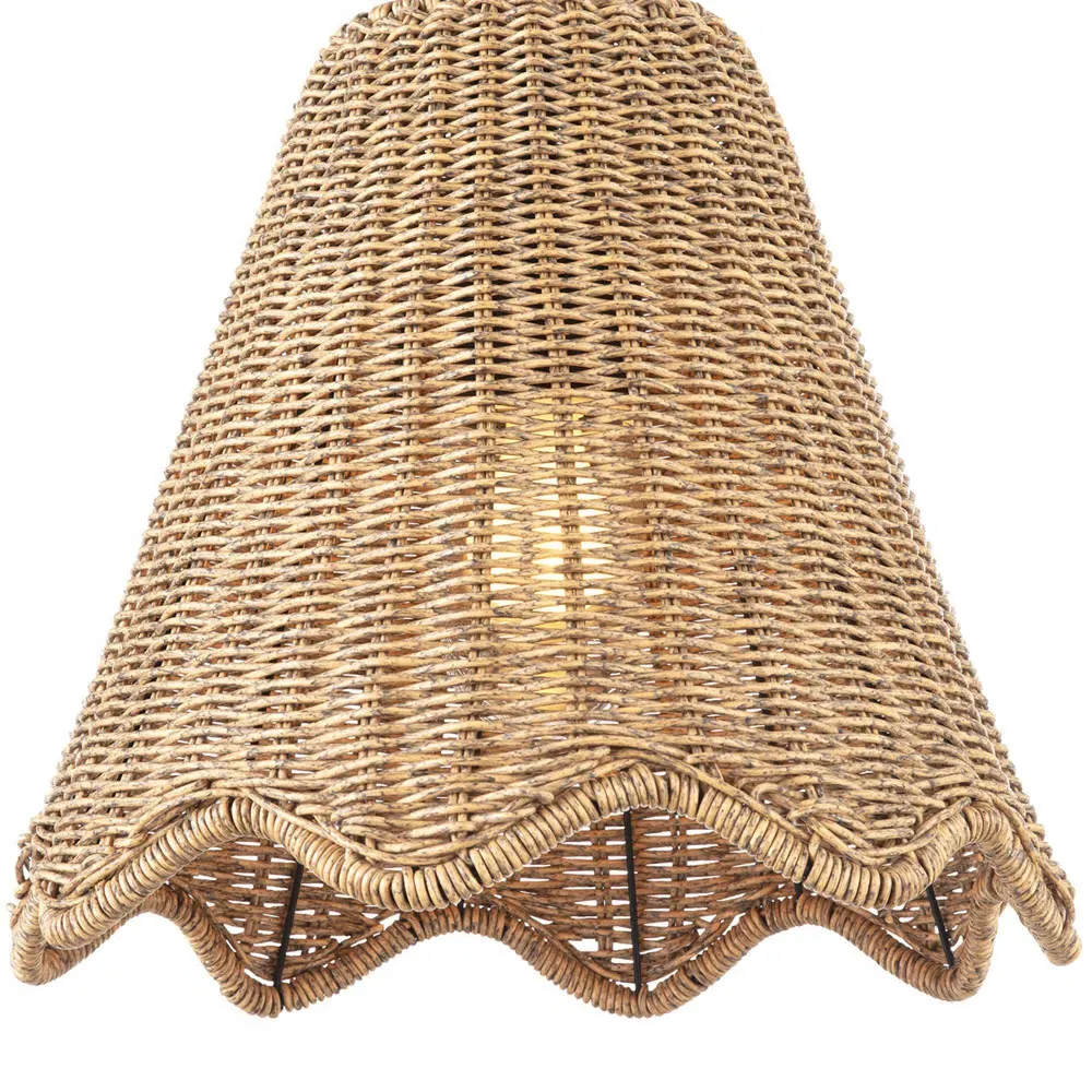 Summer Small Woven Rattan Shade Outdoor Pendant - Brown