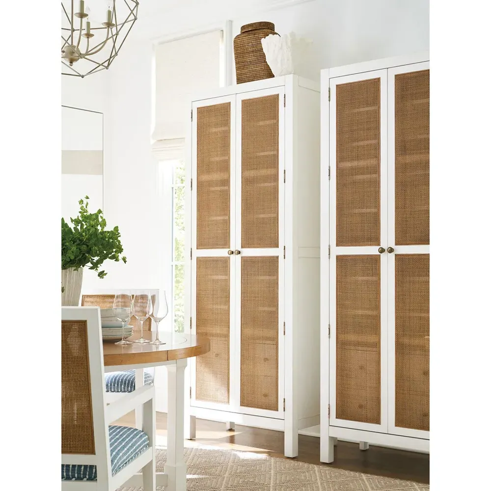 Surf Cane Cabinet - White, Maple Wood