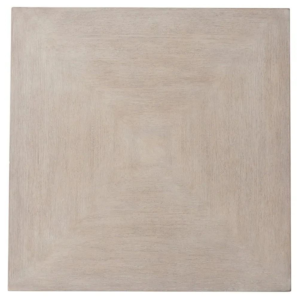 Surfrider Square Side Table - Beige, Hickory Wood