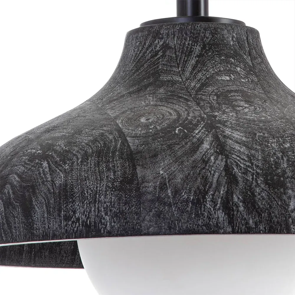 Surfside Birch Wood Pendant Light - Black