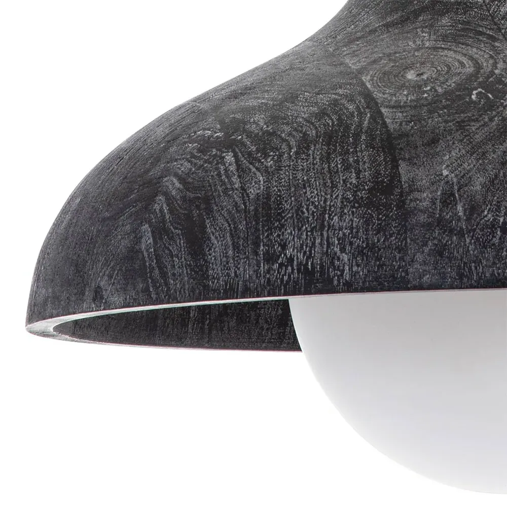 Surfside Birch Wood Pendant Light - Black