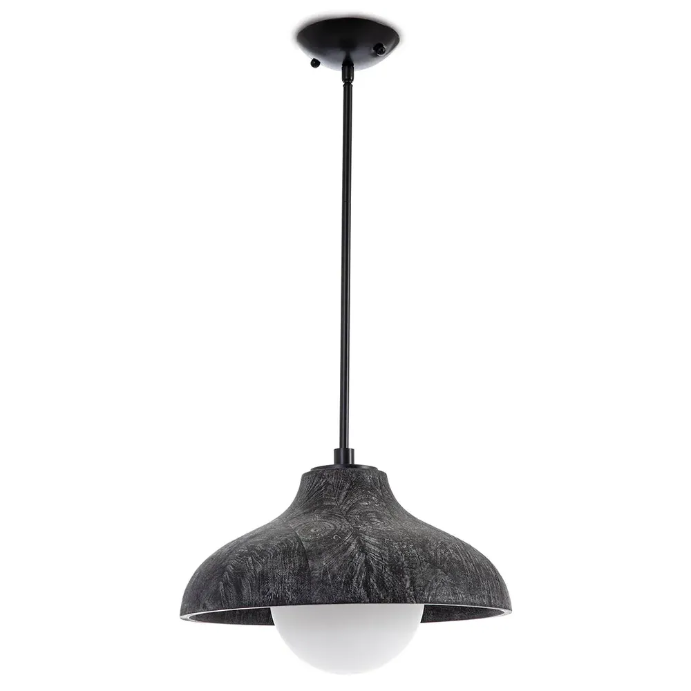 Surfside Birch Wood Pendant Light - Black image