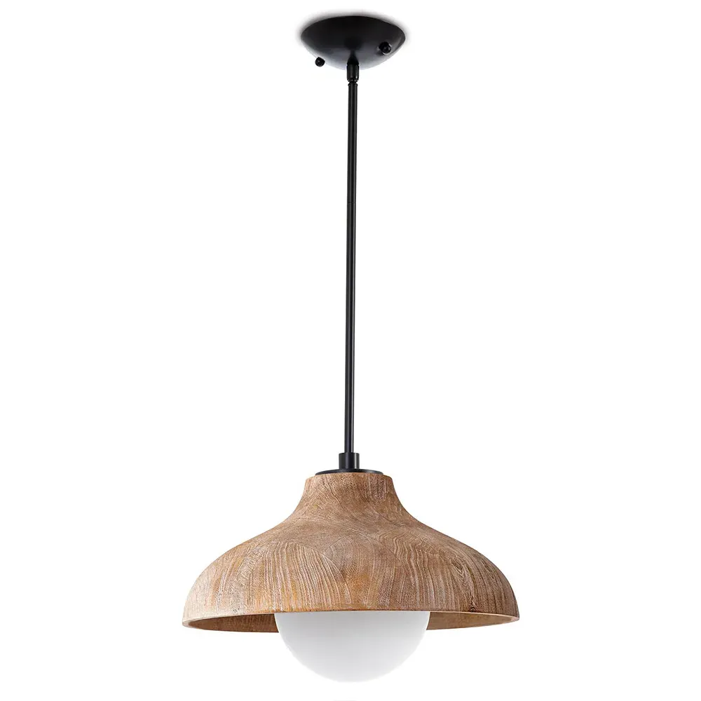 Surfside Birch Wood Pendant Light - Brown