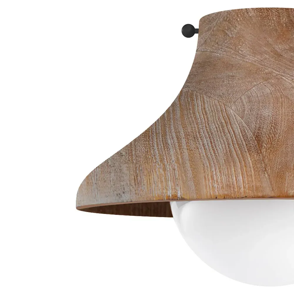 Surfside Flush Mount Light - Brown, Birch Wood