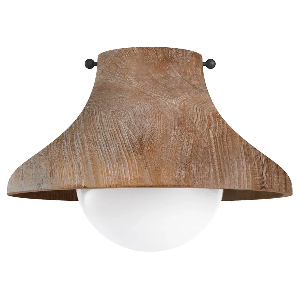 Surfside Flush Mount Light - Brown, Birch Wood