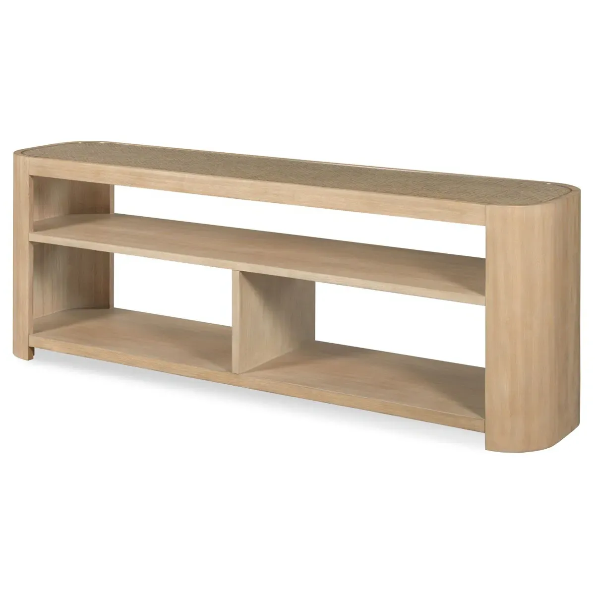 Surfside Woven Rattan Media Console - Brown, Wood