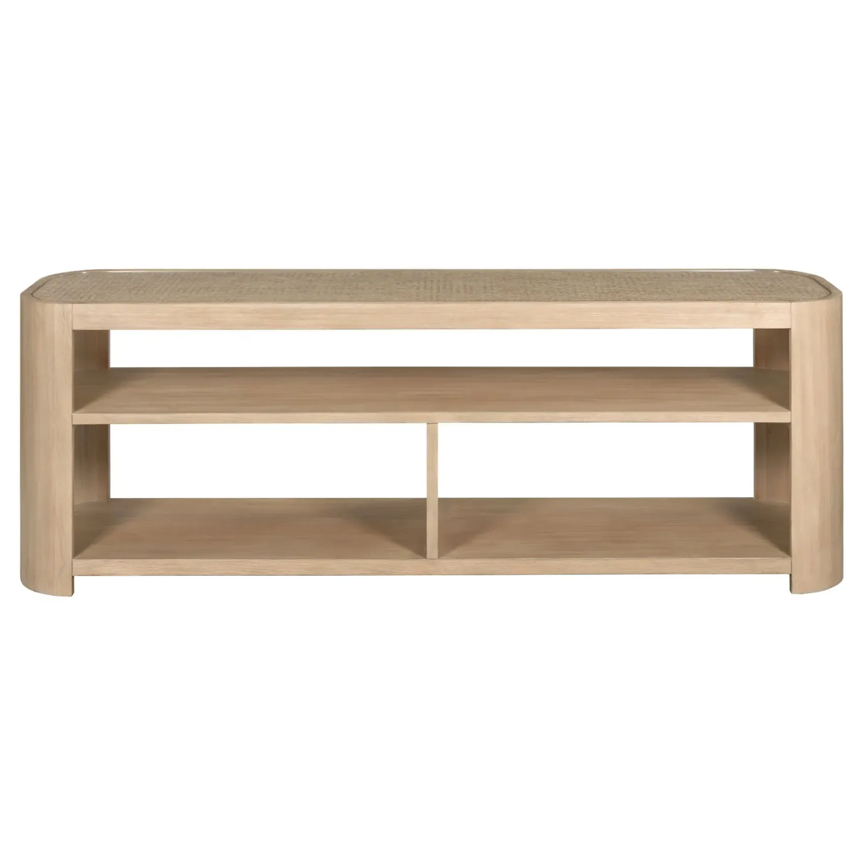 Surfside Woven Rattan Media Console - Brown, Wood