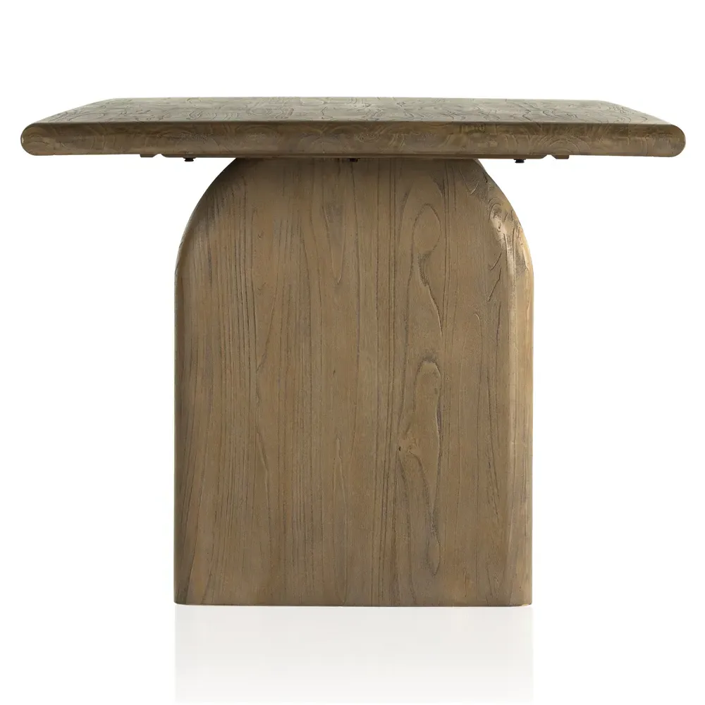 Suriya Rectangular Double Pedestal Dining Table - Brown, Wood