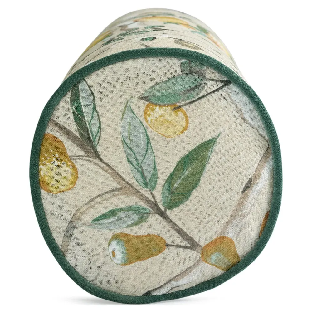 Surrey Natural Bloom Bolster Pillow - Green, Linen