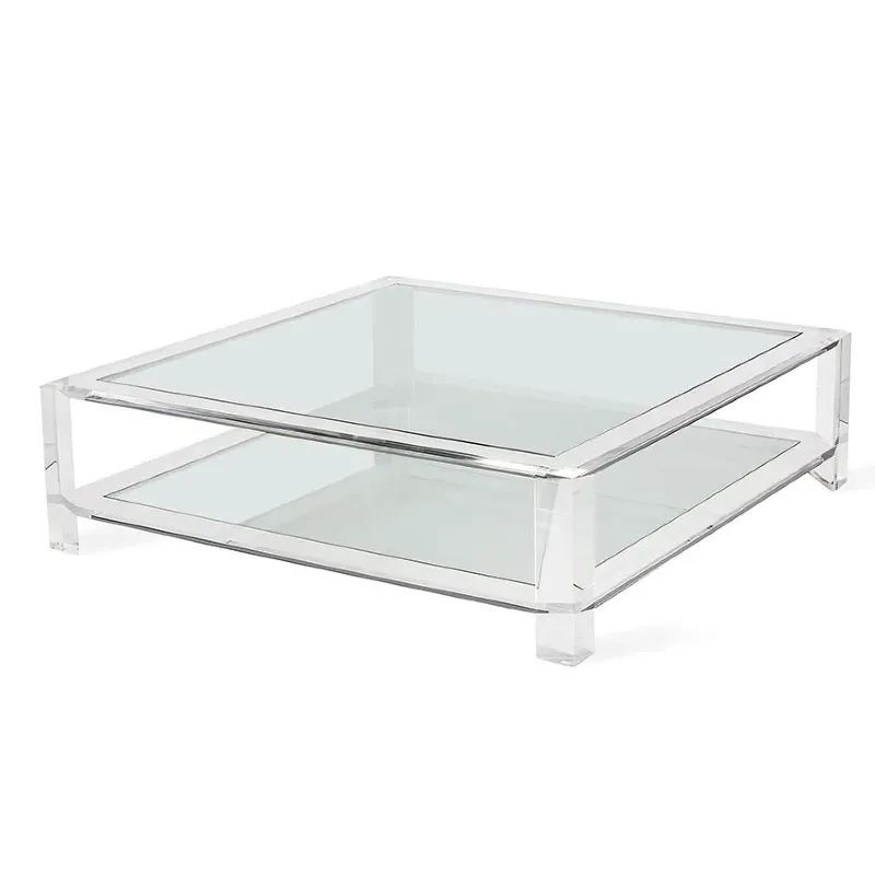 Surrey Square Coffee Table - Clear, Glass