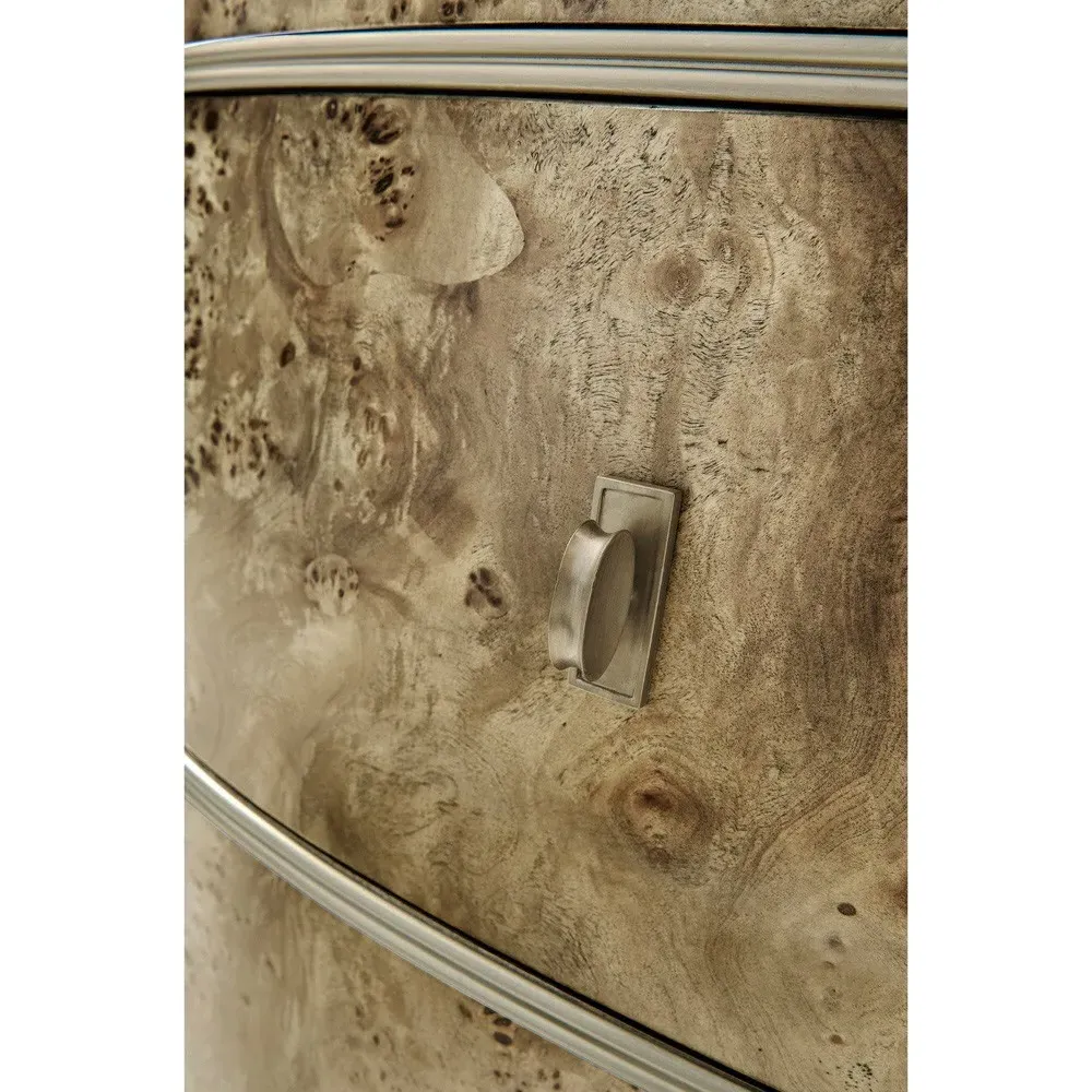 Susannah Burl Wood Demilune Sideboard - Brown