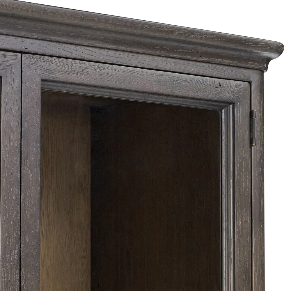 Sussex Cabinet with Storage - Smoked Black, Oak