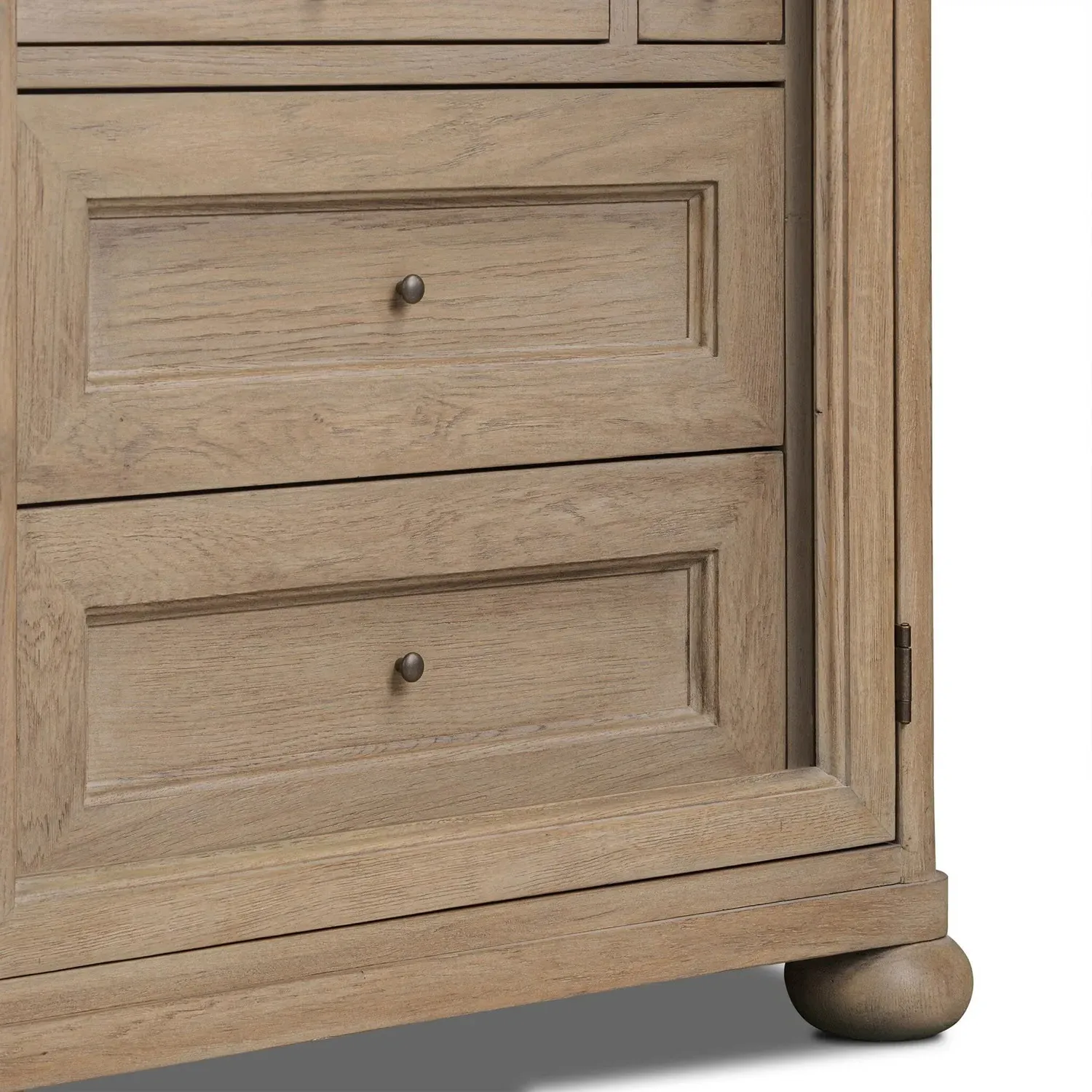 Sussex Wide Cabinet with Glass Doors - Drifted Oak