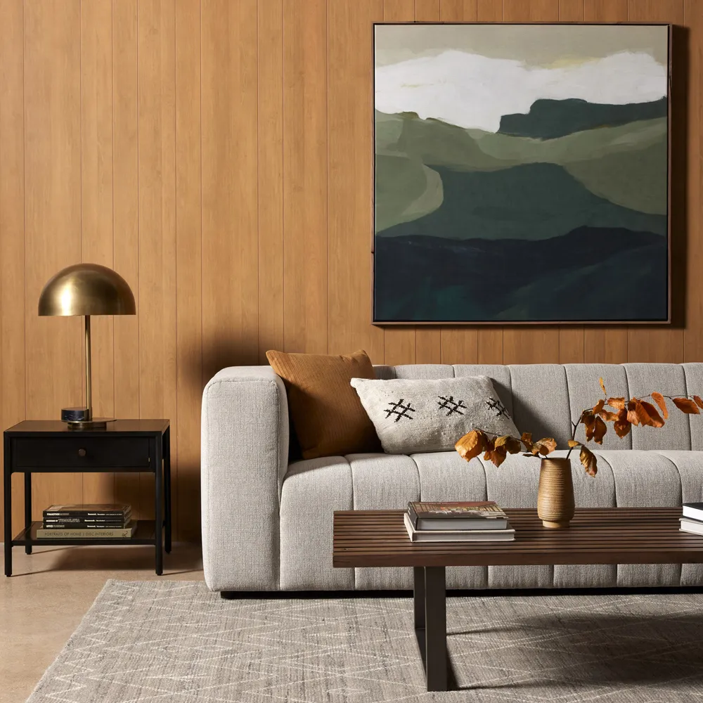 Sutton 1 Drawer End Table with Bronze Hardware - Black, Iron