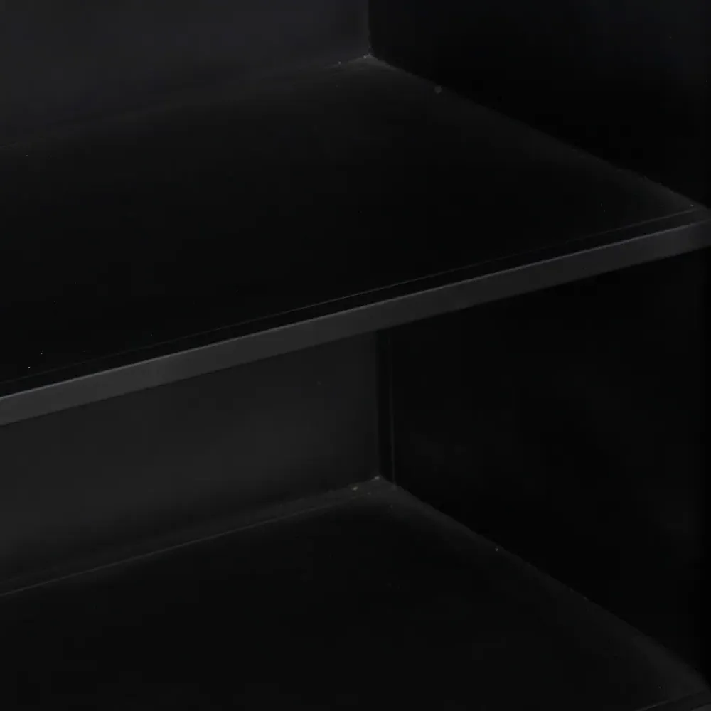 Sutton 3 Drawer Sideboard with Bronze Hardware - Black, Iron