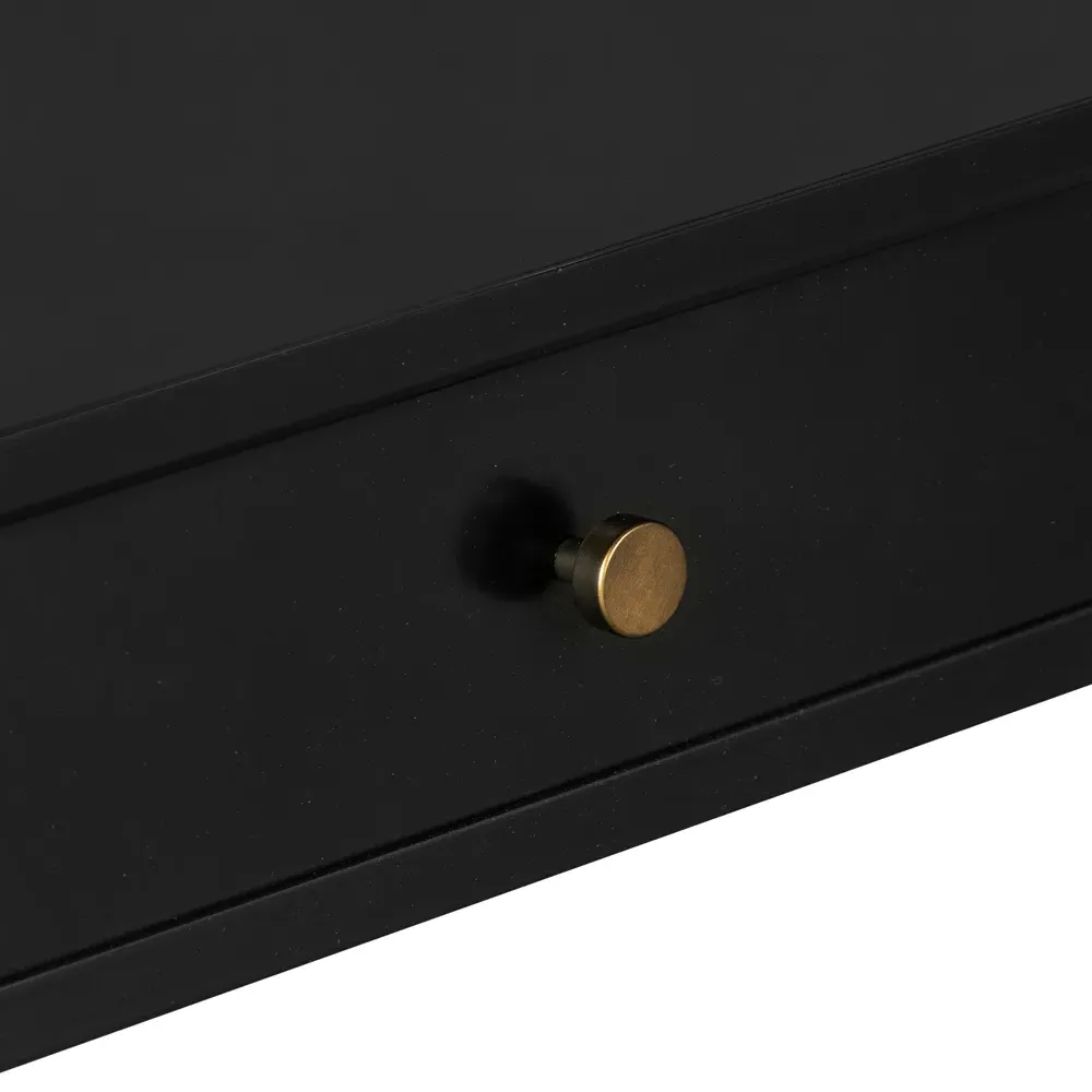 Sutton Console Table with Storage - Black, Iron