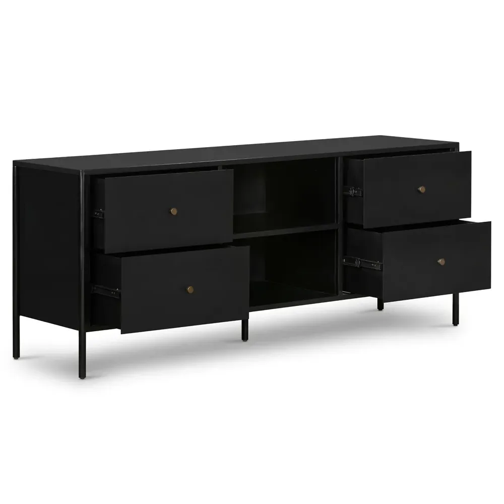 Sutton Iron Media Cabinet - Black