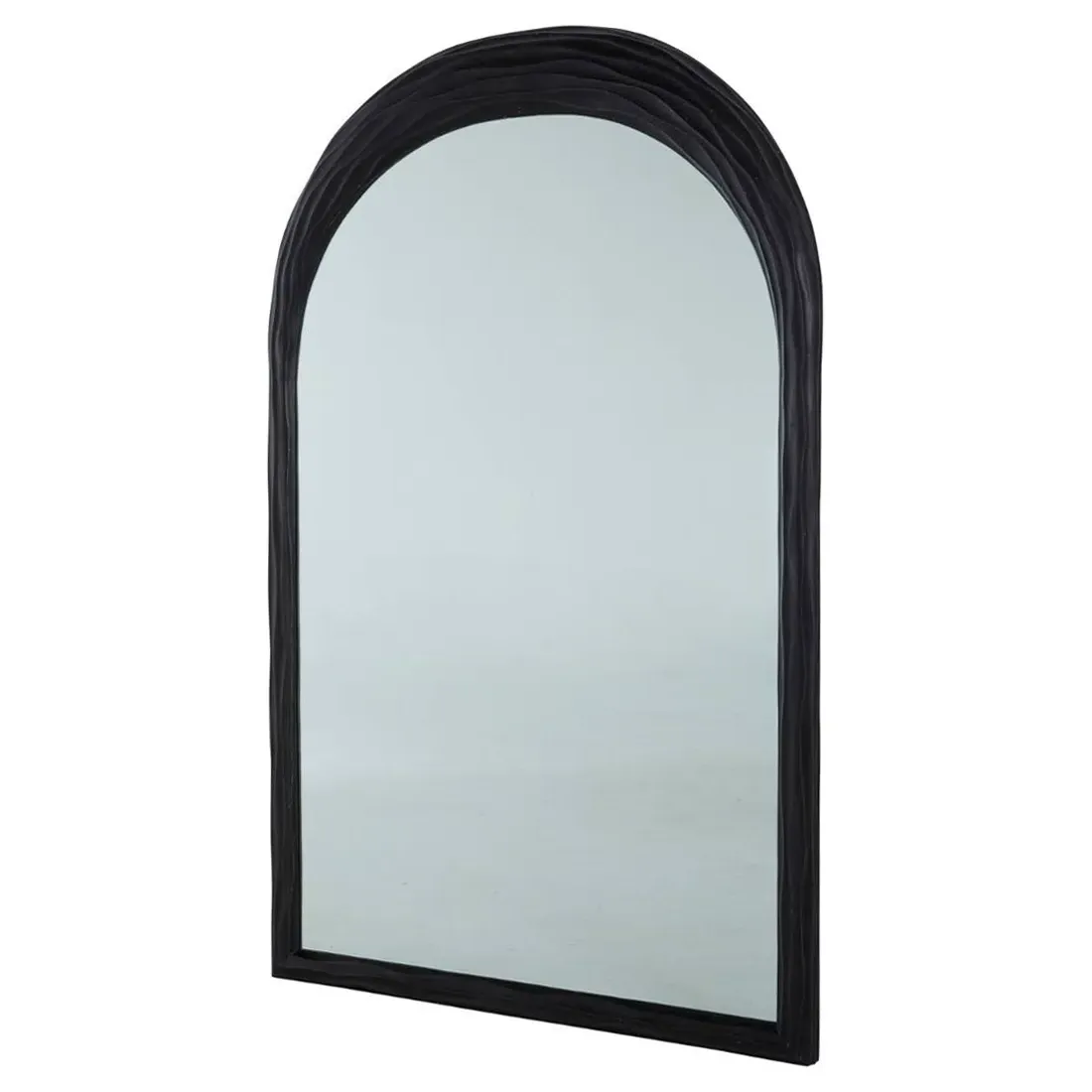 Swell Arched Wall Mirror - Black, Mindi Wood