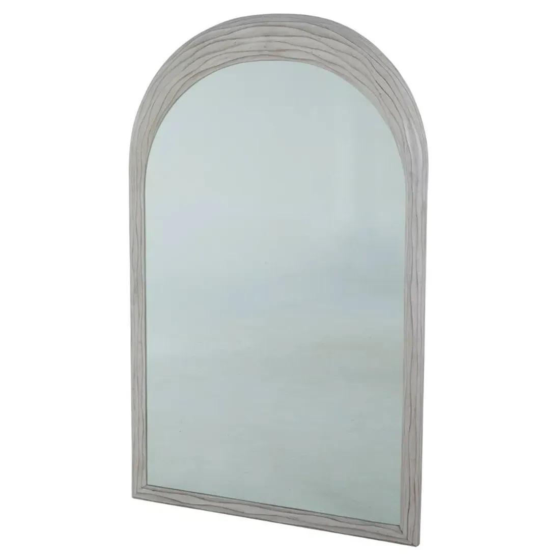 Swell Arched Wall Mirror - White, Mindi Wood