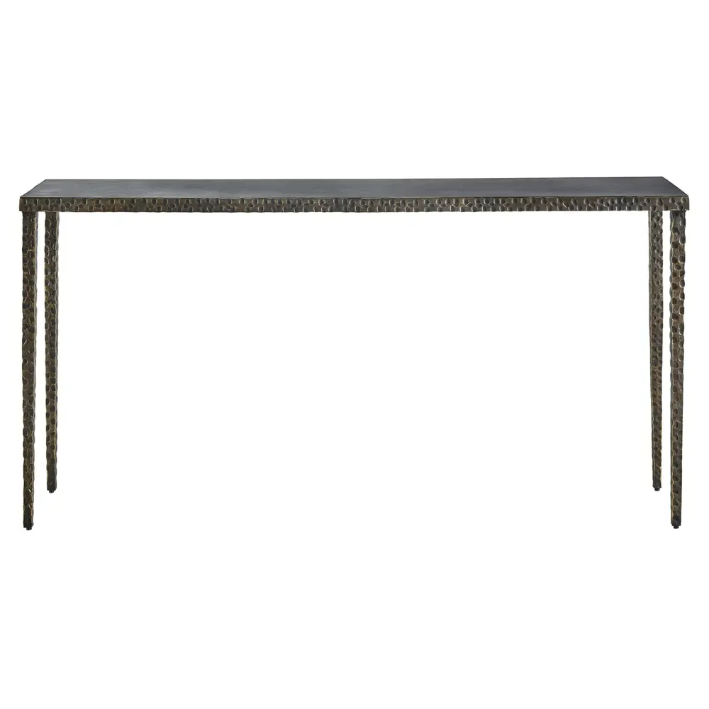 Sydie Rectangular Console Table - Grey, Metal image