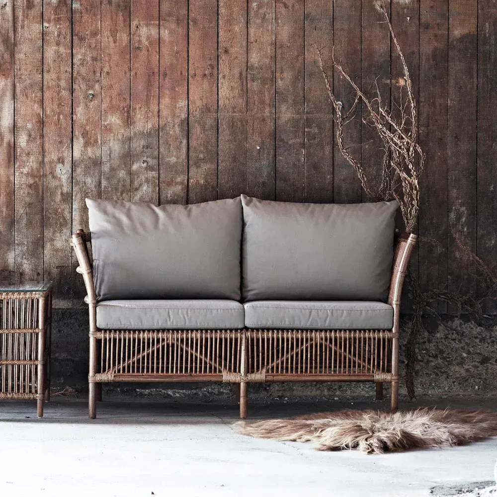 Sydney Sofa - Grey, Rattan