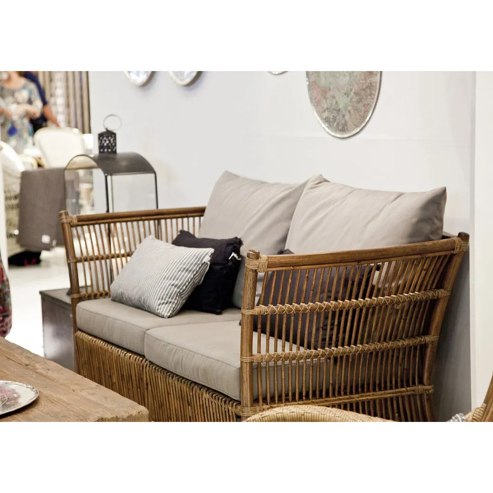 Sydney Sofa - Grey, Rattan