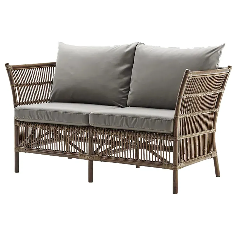 Sydney Sofa - Grey, Rattan
