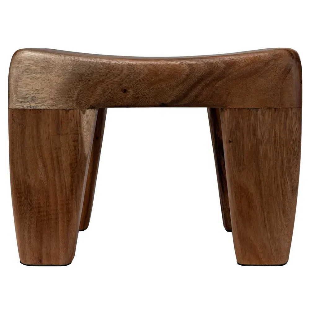 Sylas Rectangular Stool - Brown, Wood
