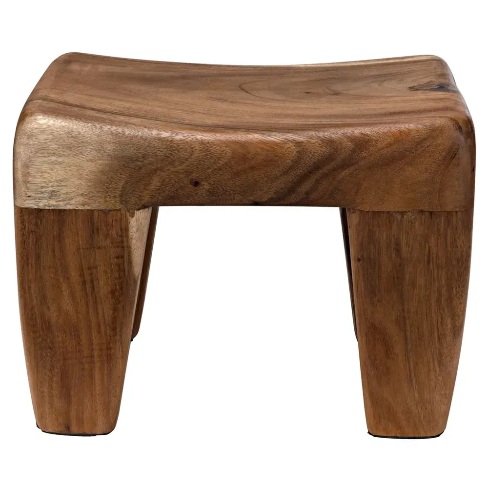 Sylas Rectangular Stool - Brown, Wood image