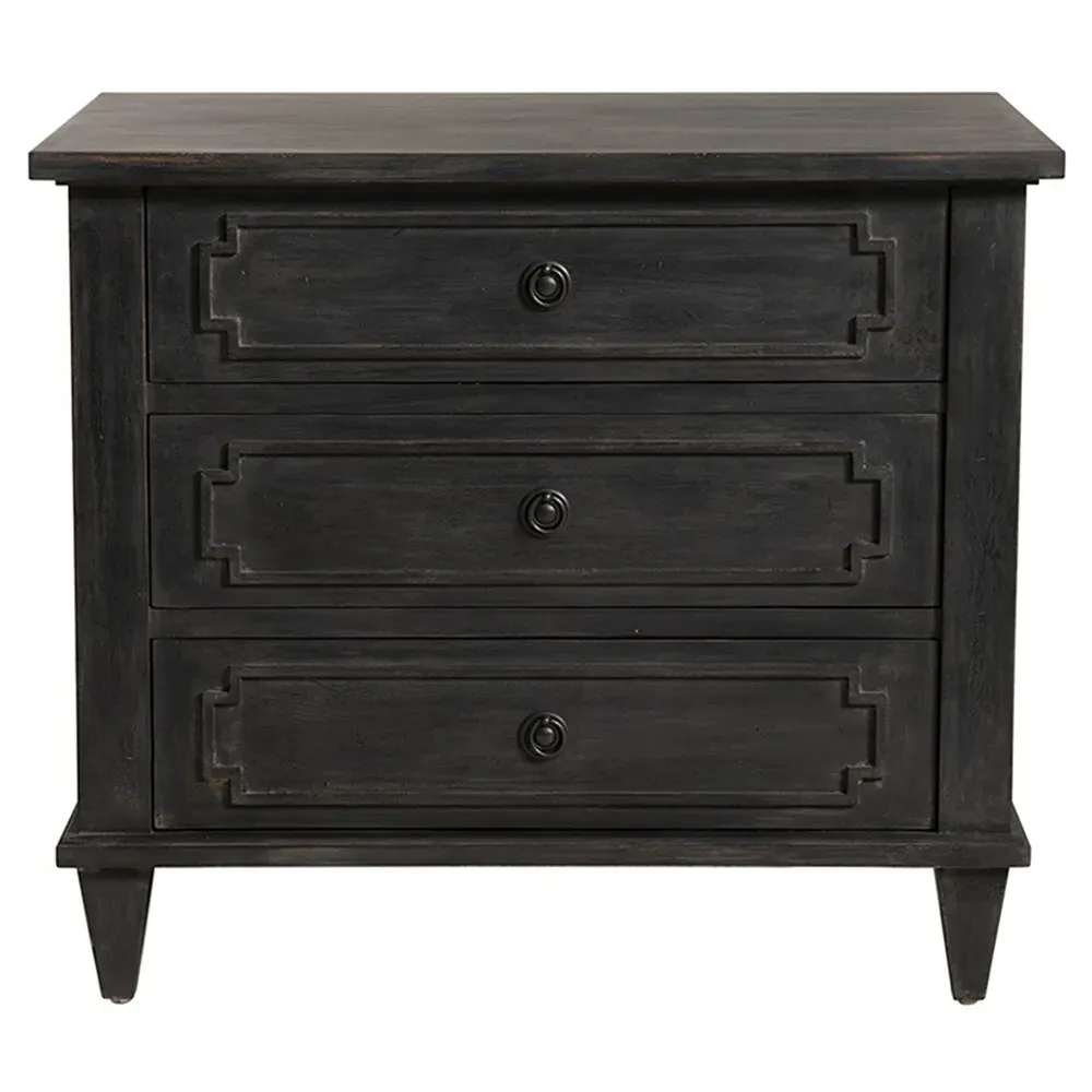 Sylvette Nightstand with Soft-Closing Drawers - Black image