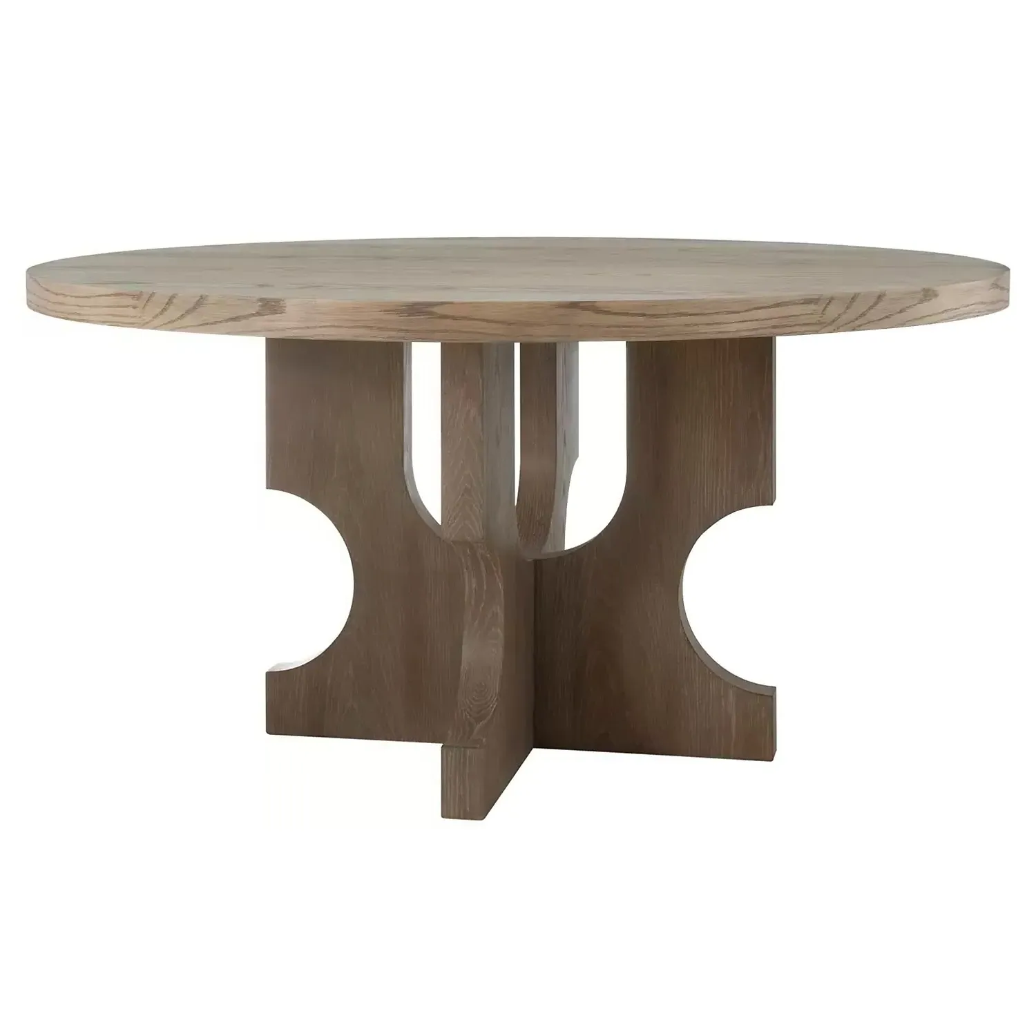 Sylvie Round Dining Table - Brown, Oak