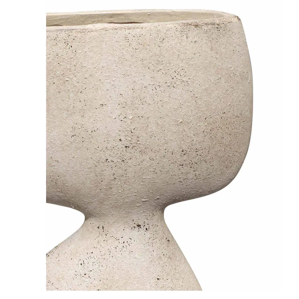 Tabitha Decorative Table Vase - Beige, Ceramic