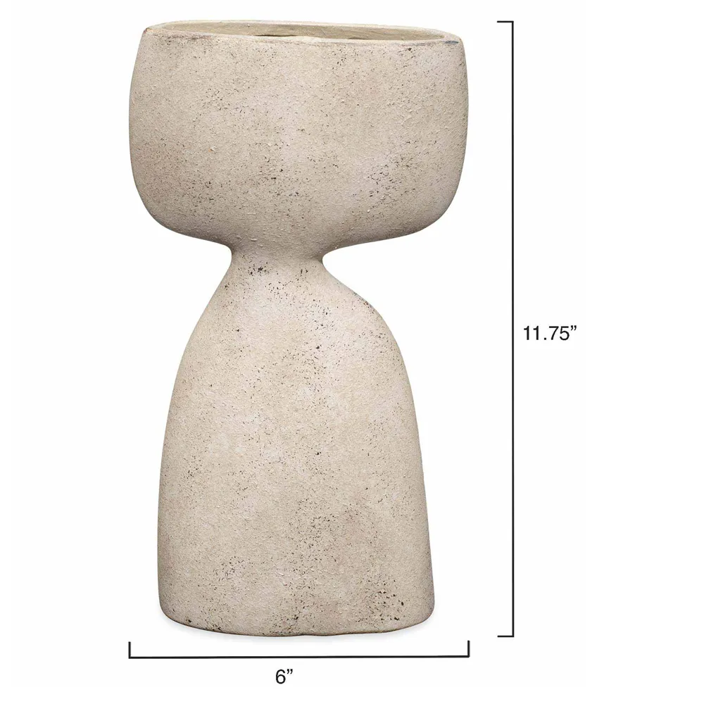 Tabitha Decorative Table Vase - Beige, Ceramic