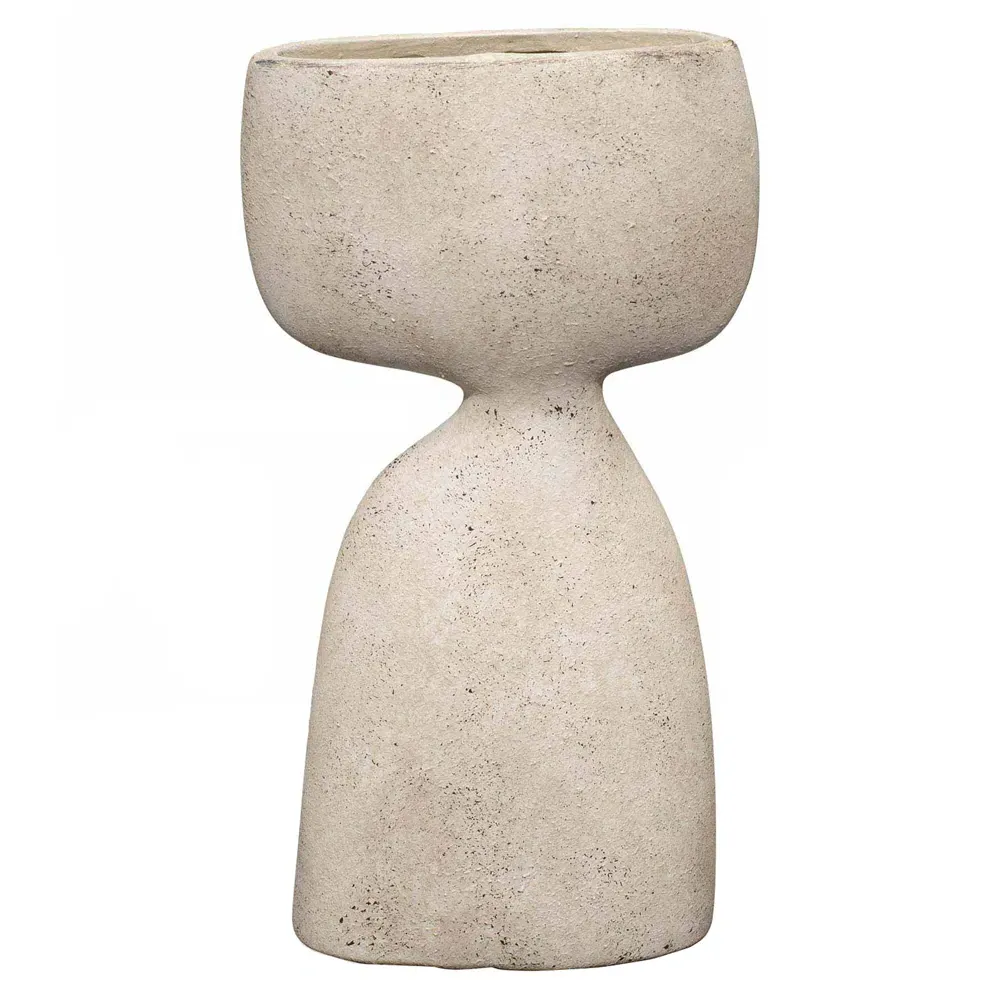 Tabitha Decorative Table Vase - Beige, Ceramic
