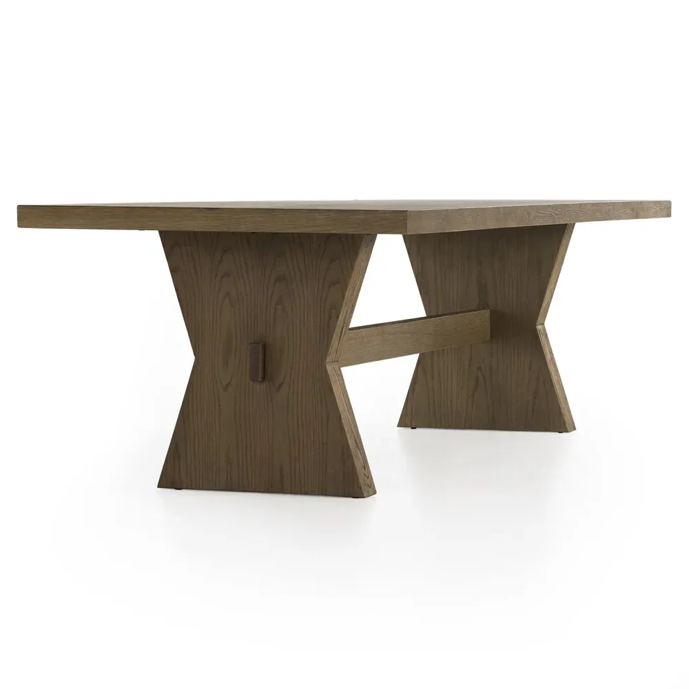 Tacoma Rectangular Dining Table - Brown, Oak