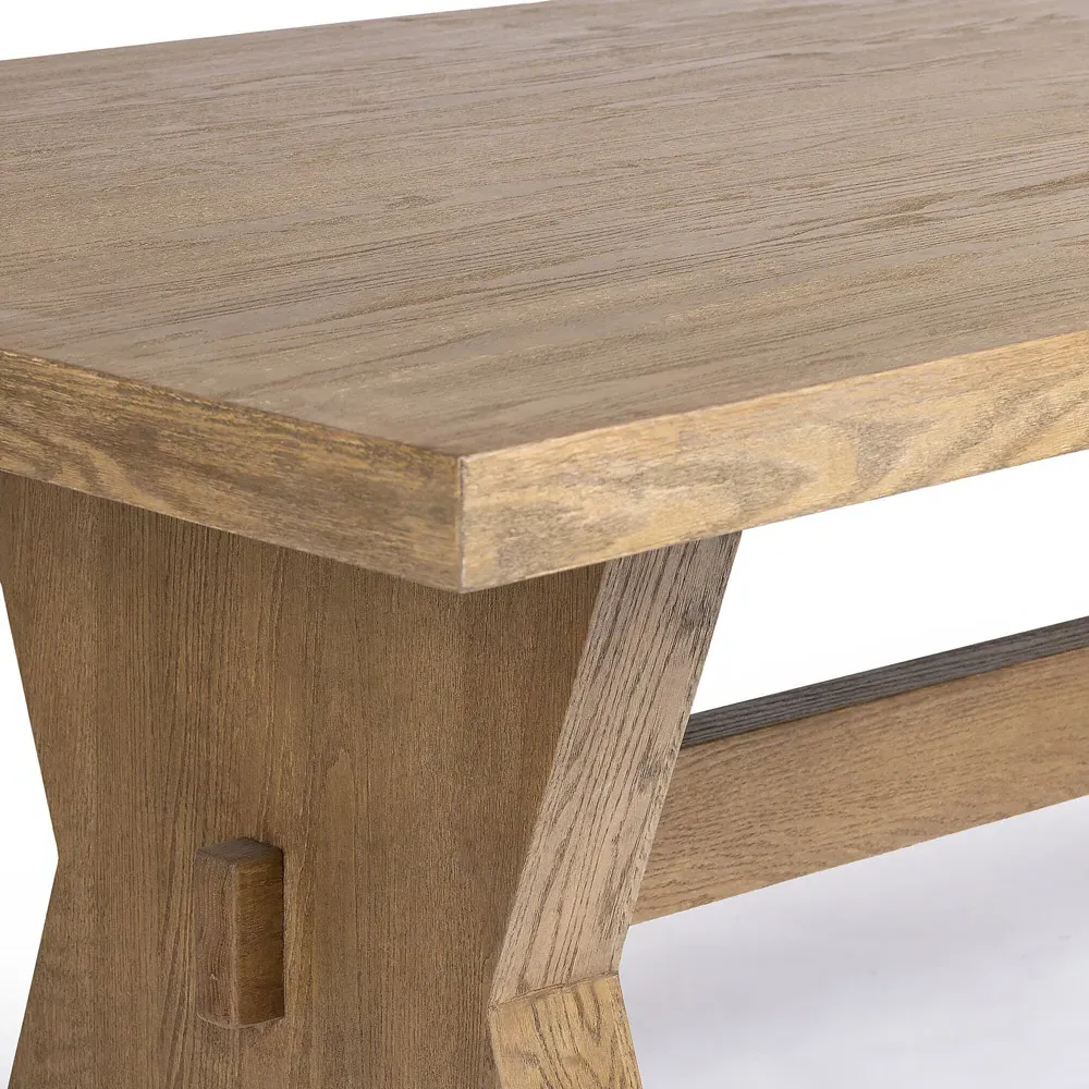 Tacoma Rectangular Dining Table - Brown, Oak