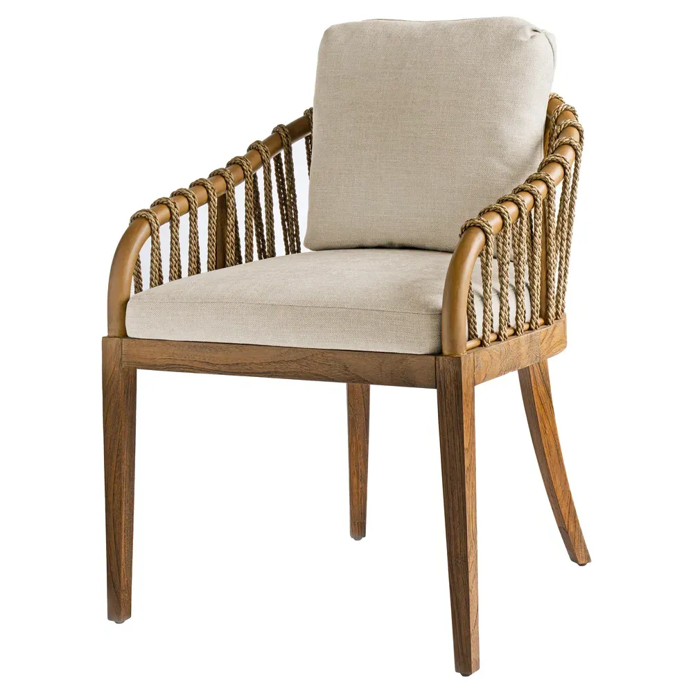 Taelyn Dining Chair - Cream, Teak
