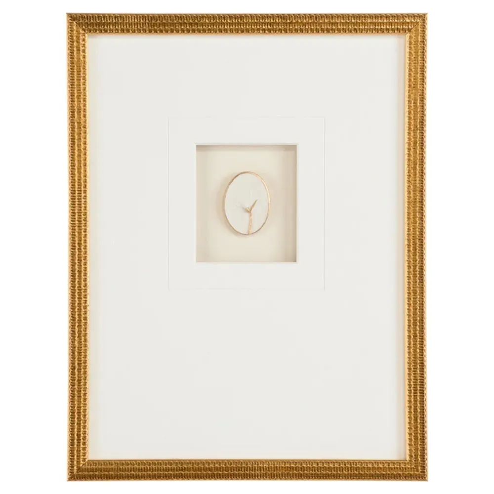 Tahlia Botanical Gold Leaf Frame Mixed Media III - White image