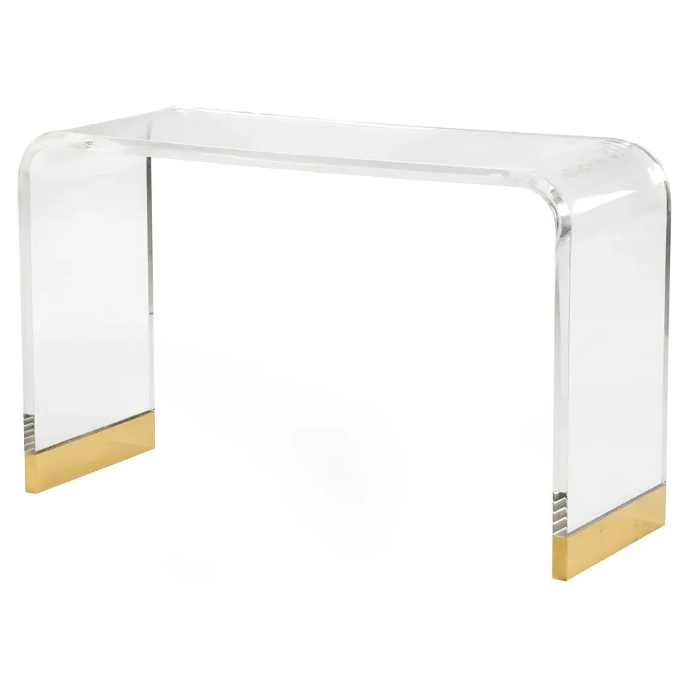 Tahlia Curved Console Table - Clear, Acrylic image