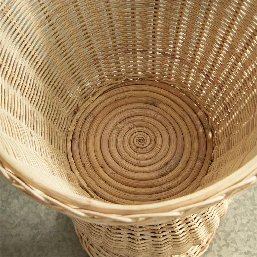 Tahmina Footed Planter Vase - Brown, Rattan