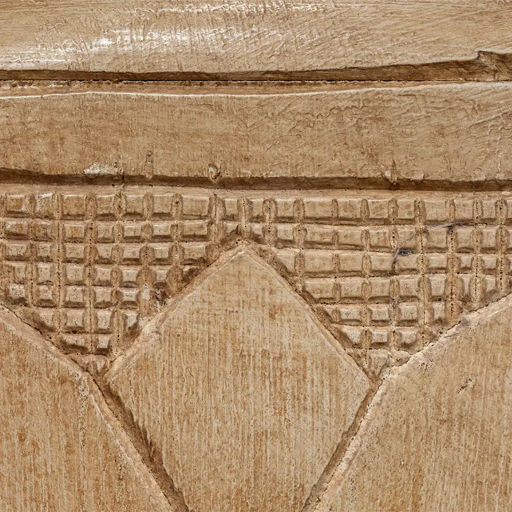 Taksh Global Bazaar Totem Floor Lamp - Bleached, Mango Wood