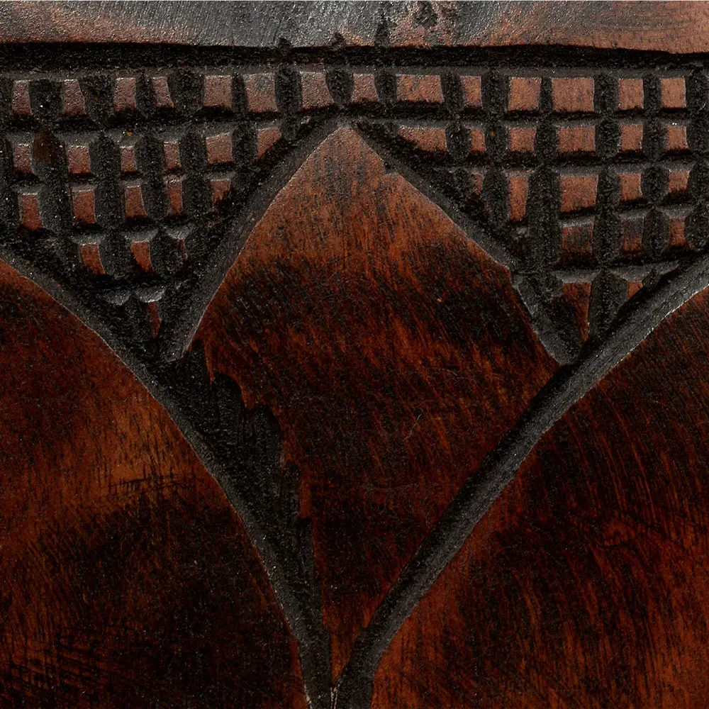 Taksh Global Bazaar Totem Floor Lamp - Dark Black, Mango Wood