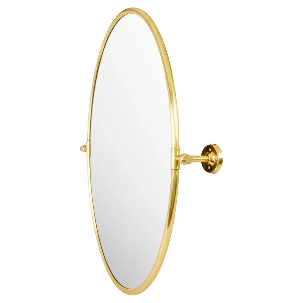 Talitha Oval Wall Mirror - Antique Gold, Brass