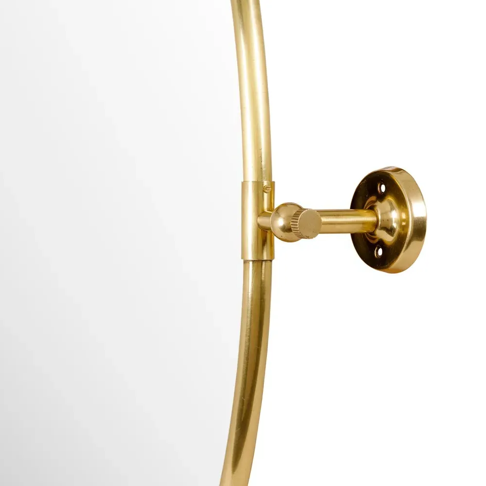 Talitha Oval Wall Mirror - Antique Gold, Brass